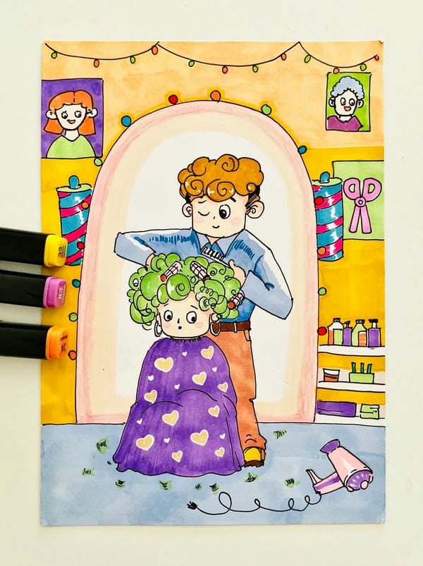 vẽ tranh nghề nghiệp 6