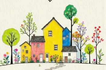 155+ Vẽ tranh ngôi nhà siêu kute đưa bé vào thế giới màu sắc