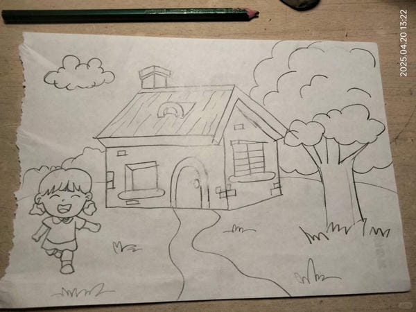 vẽ tranh ngôi nhà 12