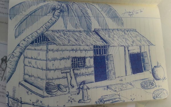 vẽ tranh ngôi nhà 2