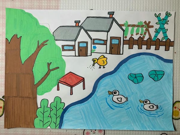 vẽ tranh ngôi nhà 9