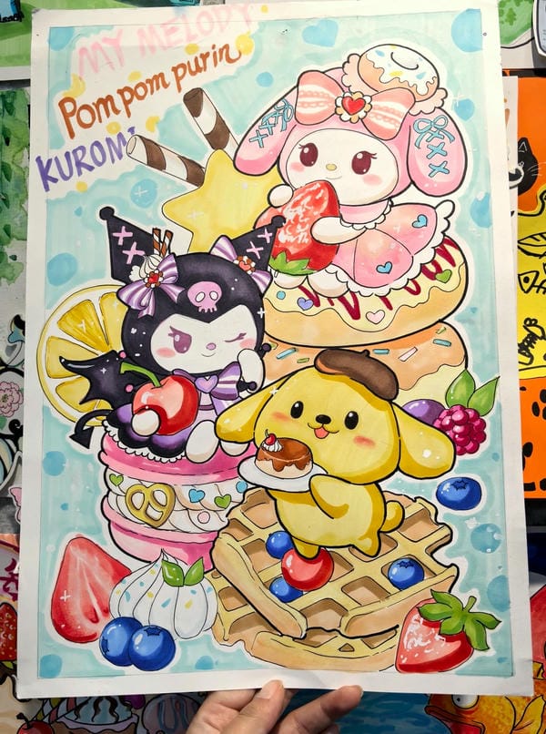 vẽ tranh nhân vật hoạt hình