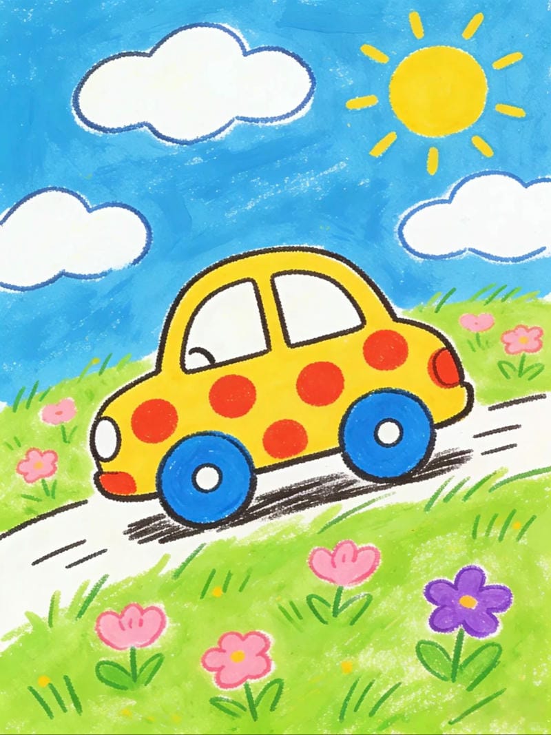 vẽ tranh ô tô mơ ước 18