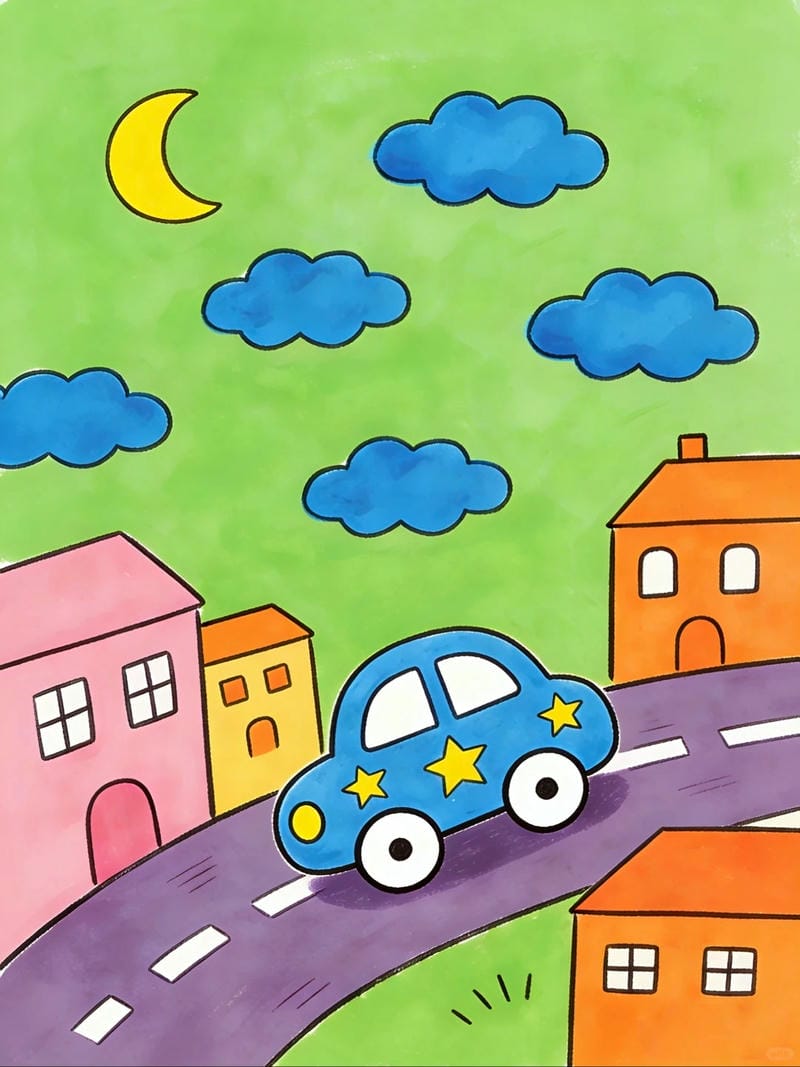 vẽ tranh ô tô mơ ước 19