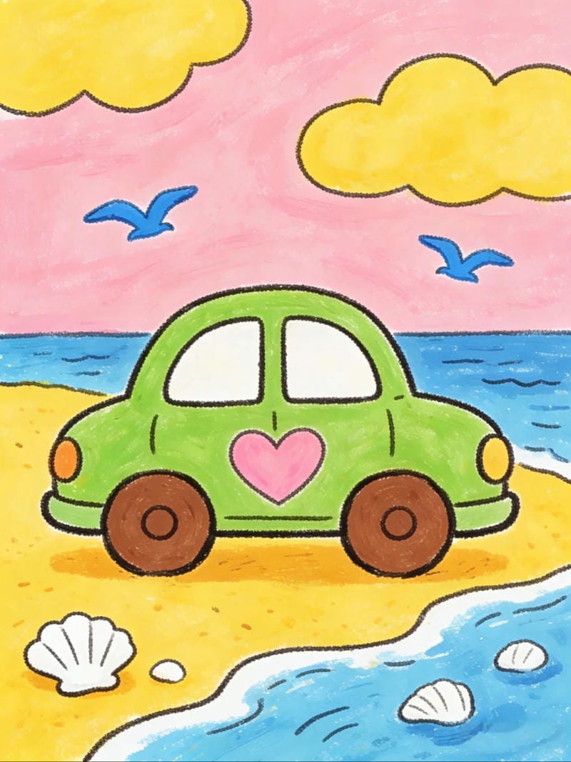 vẽ tranh ô tô mơ ước 20