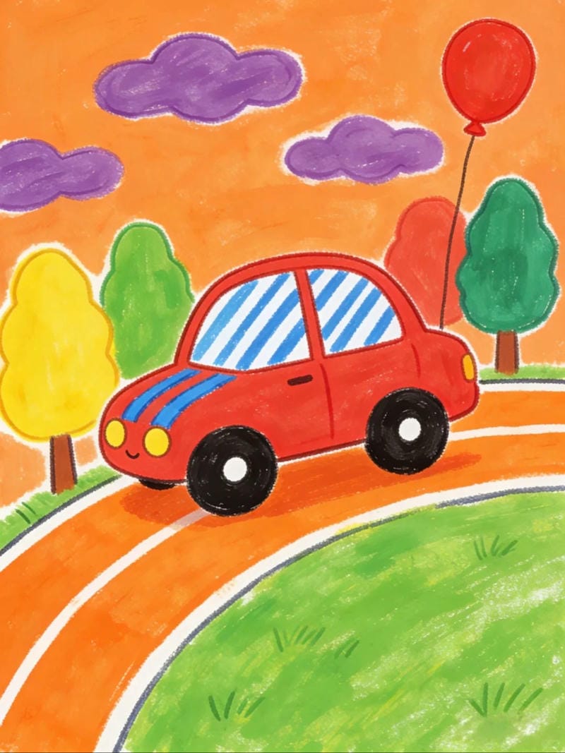 vẽ tranh ô tô mơ ước 21