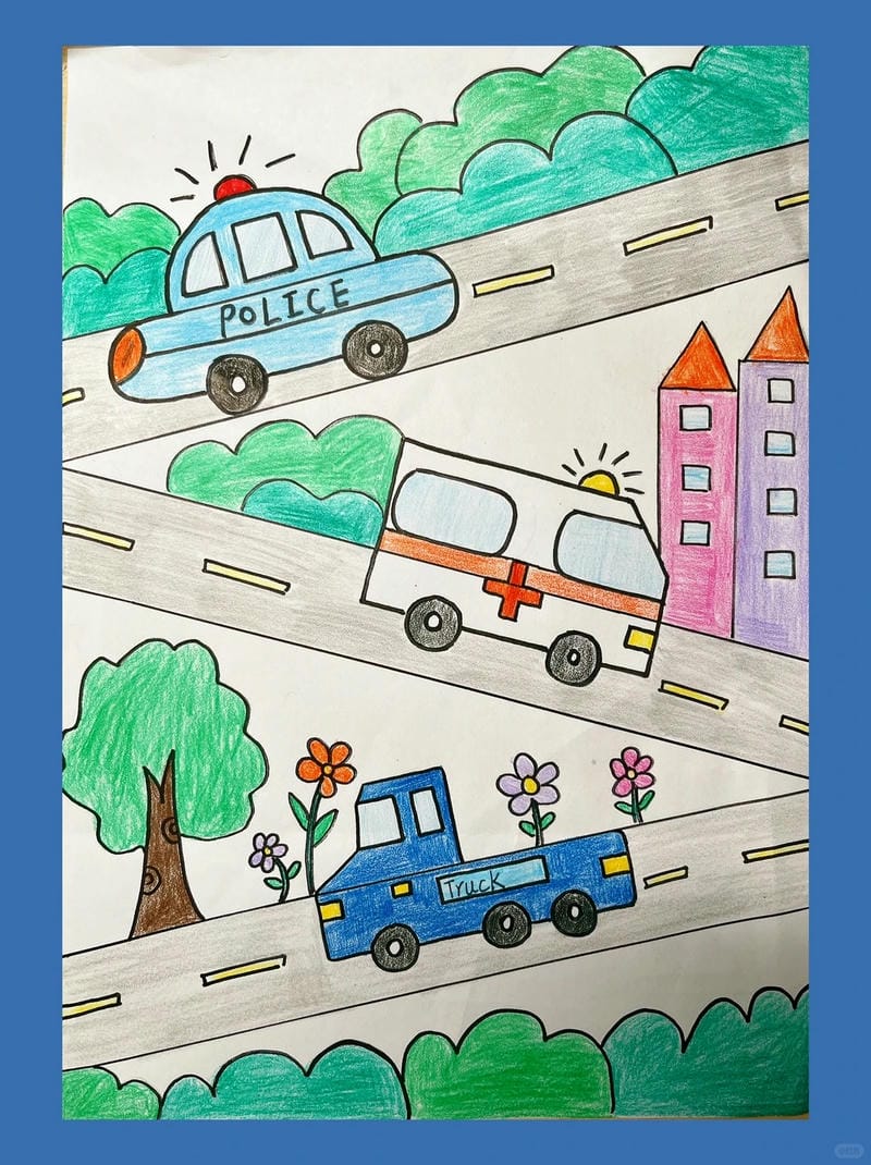 vẽ tranh ô tô mơ ước 3