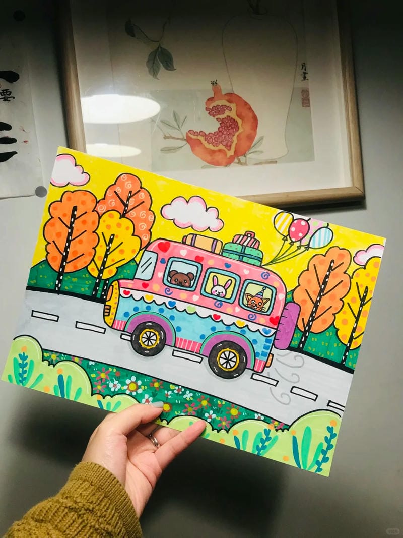 vẽ tranh ô tô mơ ước 4