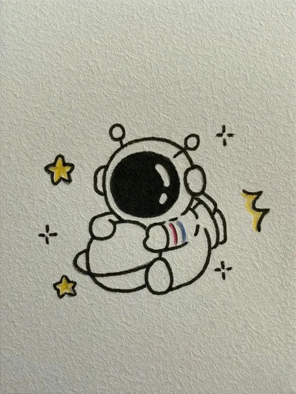 vẽ tranh phi hành gia 22