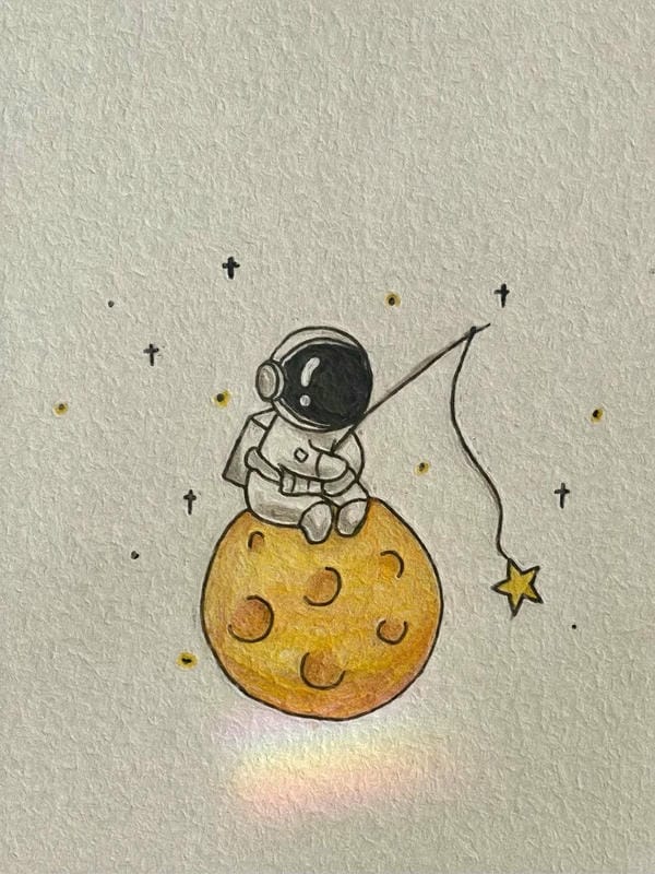 vẽ tranh phi hành gia 23