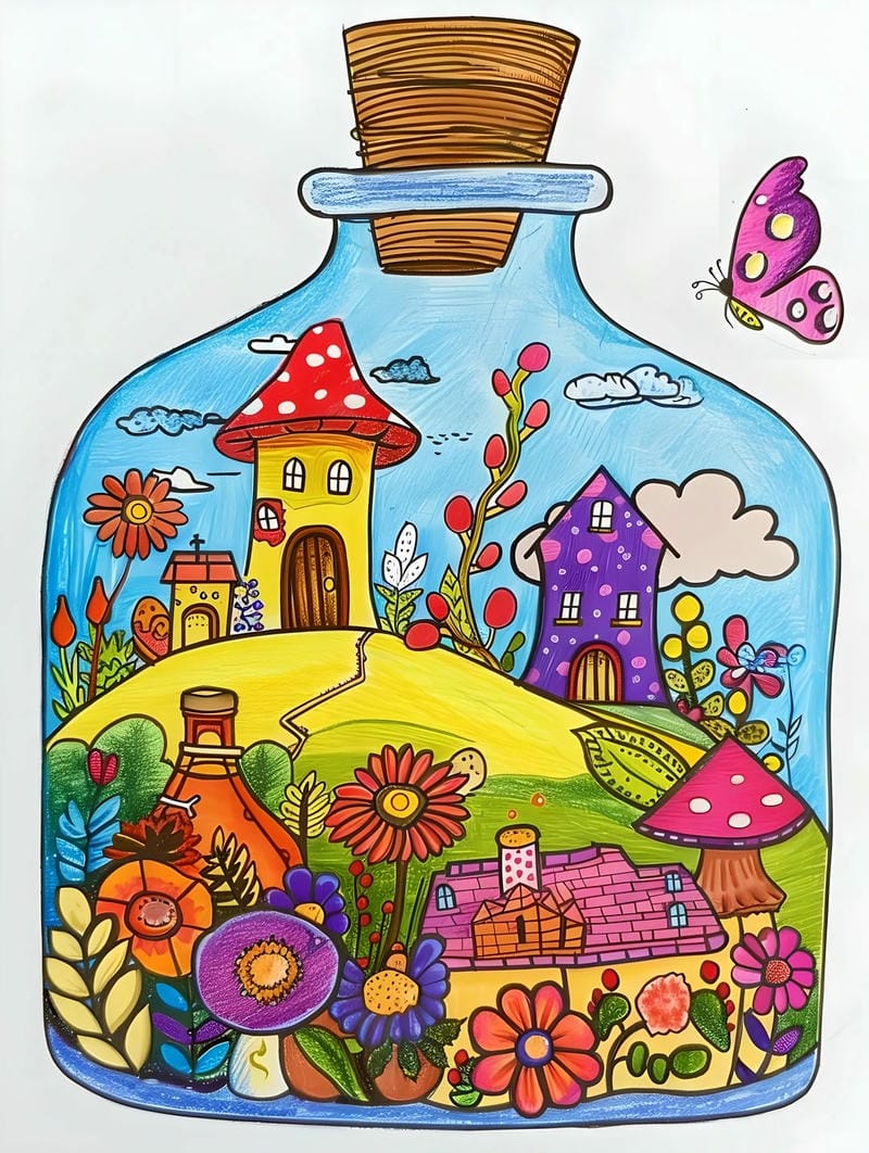 vẽ tranh phong cảnh mùa xuân đơn giản