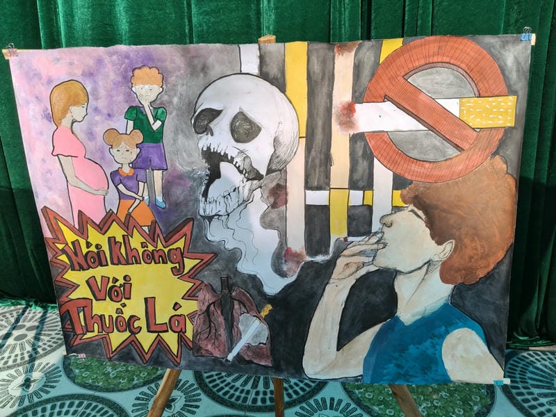 vẽ tranh phòng chống thuốc lá 10