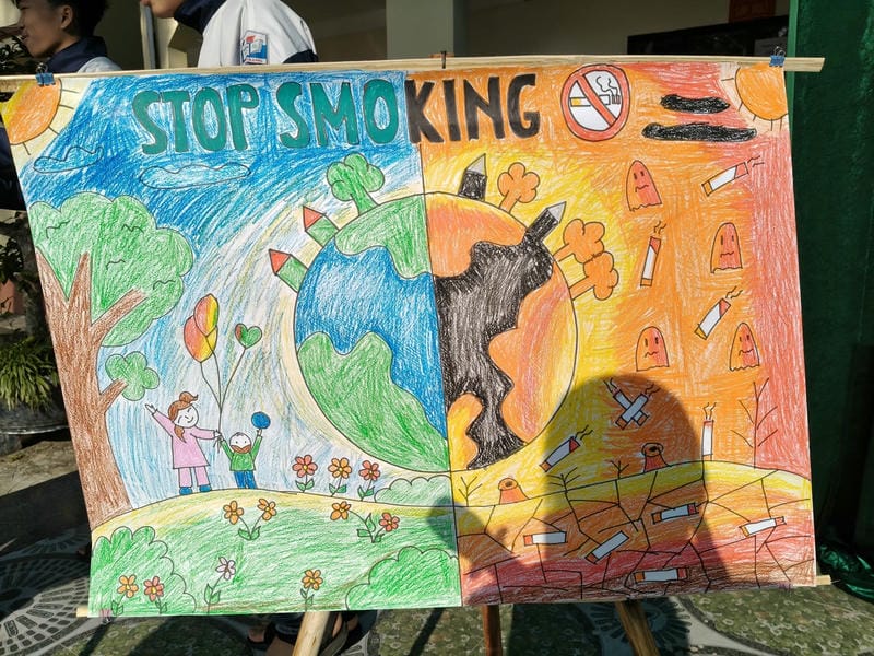 vẽ tranh phòng chống thuốc lá 14