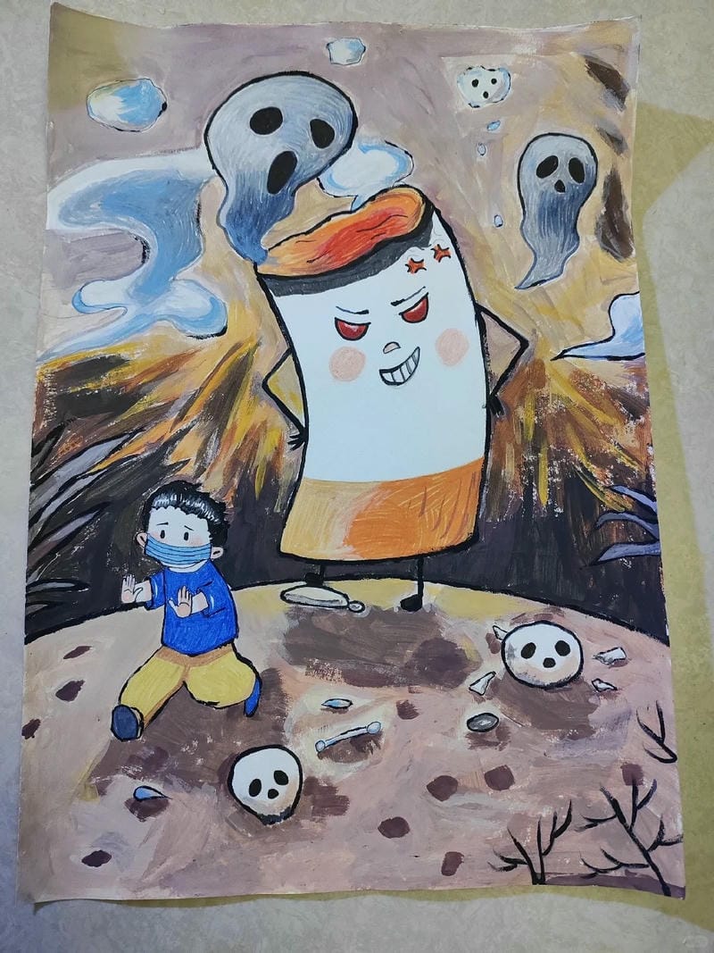 vẽ tranh phòng chống thuốc lá 16