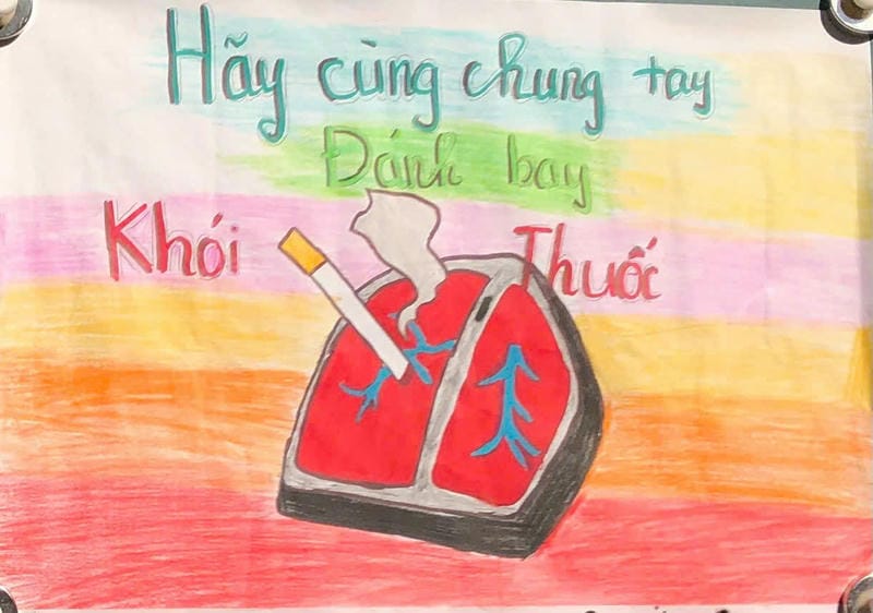 vẽ tranh phòng chống thuốc lá 2