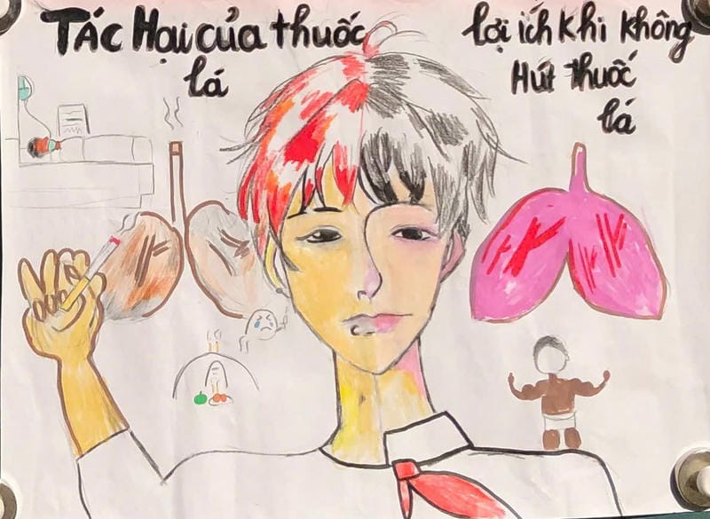 vẽ tranh phòng chống thuốc lá 4