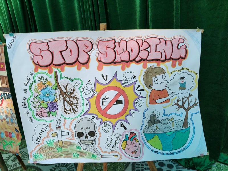 vẽ tranh phòng chống thuốc lá 8