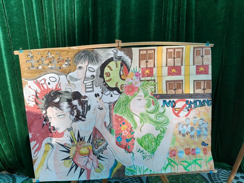 vẽ tranh phòng chống thuốc lá 9