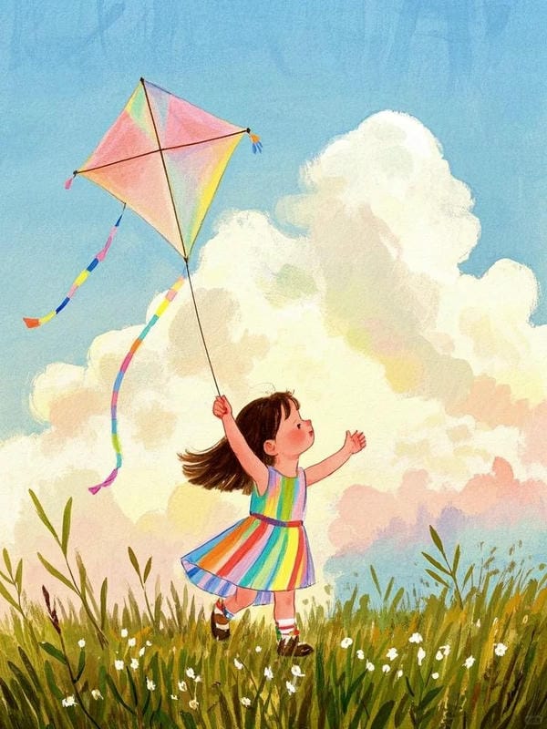 vẽ tranh thả diều đẹp 23