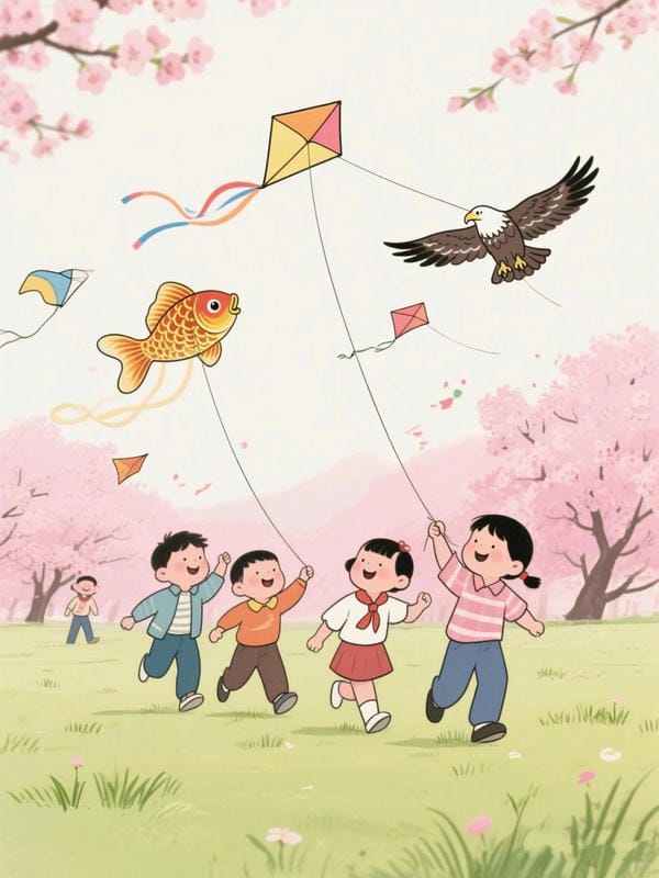 vẽ tranh thả diều đẹp 29