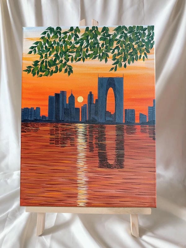 vẽ tranh thành phố xanh tương lai