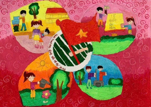vẽ tranh thiếu nhi làm nghìn việc tốt 1