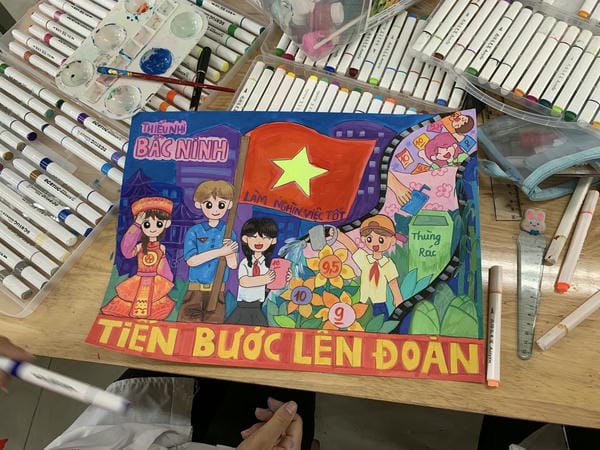 vẽ tranh thiếu nhi làm nghìn việc tốt 2