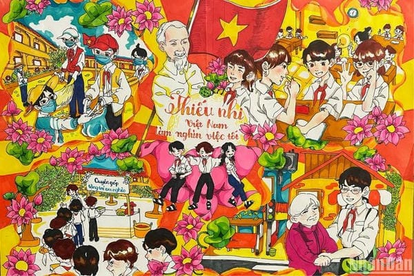 vẽ tranh thiếu nhi làm nghìn việc tốt 5