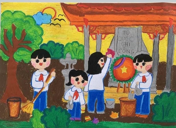 vẽ tranh thiếu nhi làm nghìn việc tốt 7
