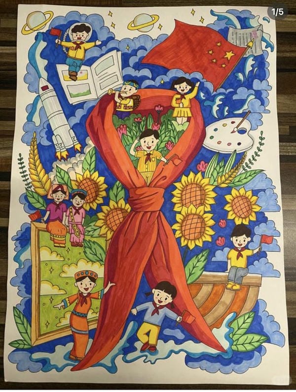 vẽ tranh thiếu nhi làm nghìn việc tốt 8