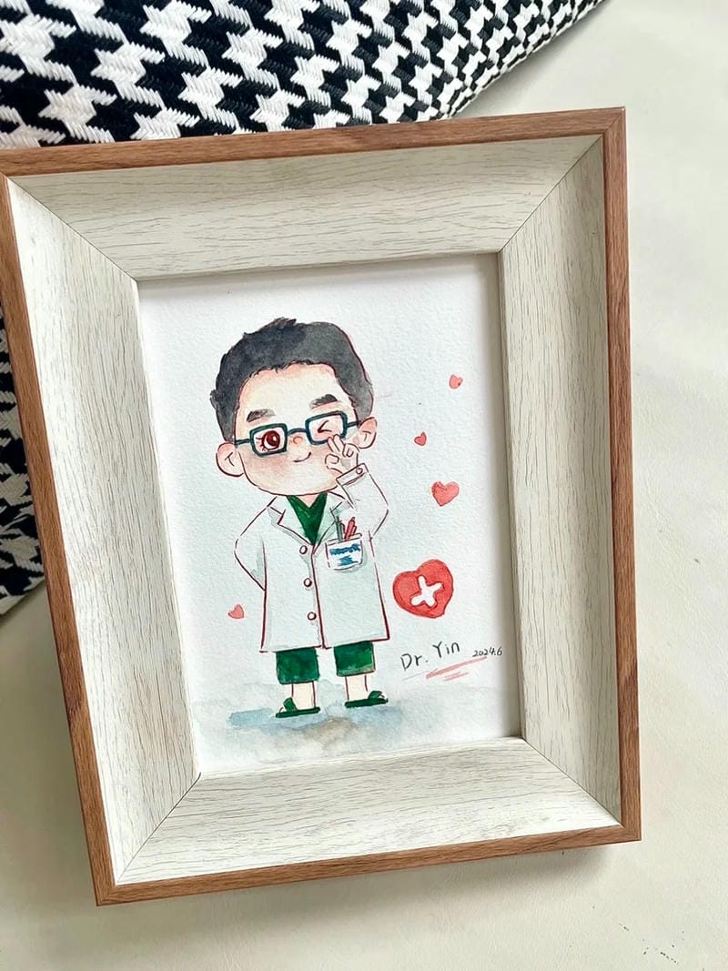 vẽ tranh ước mơ của em làm bác sĩ 13