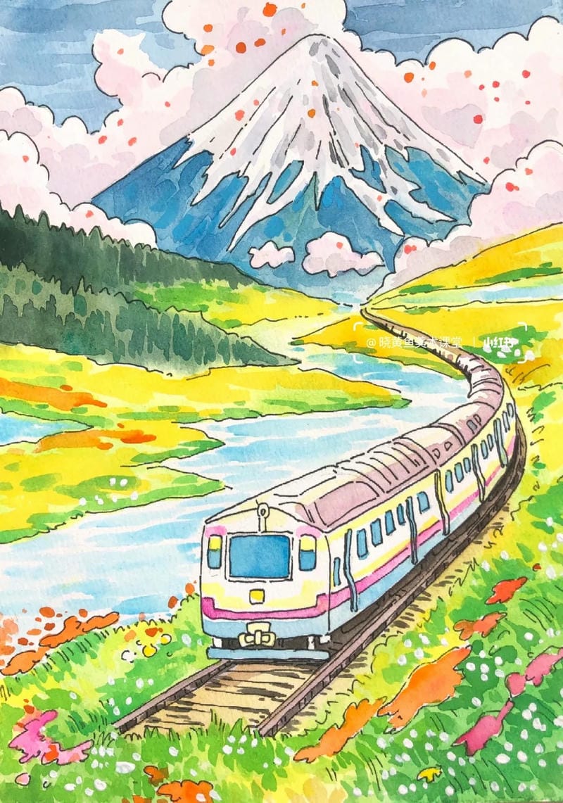 vẽ tranh về mùa xuân​