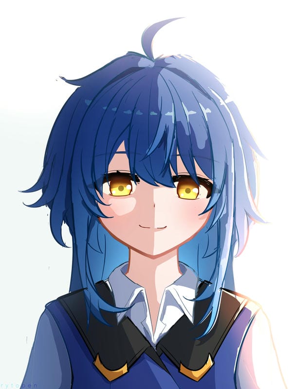 ảnh anime màu xanh dương 16