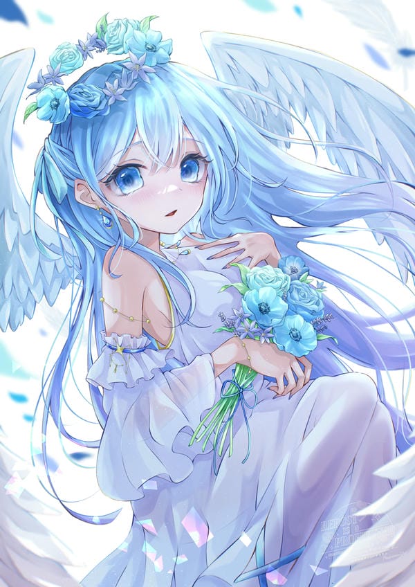 ảnh anime màu xanh dương 18