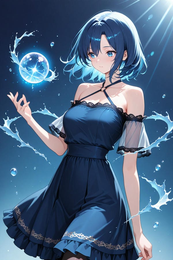 ảnh anime màu xanh dương 26