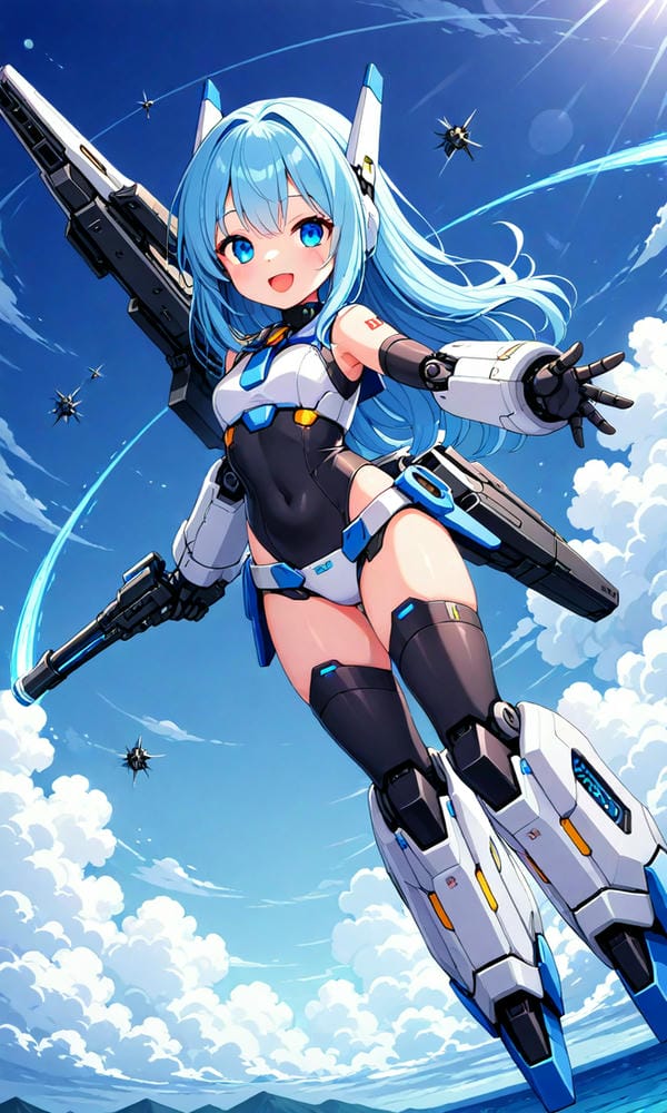 ảnh anime màu xanh dương 27