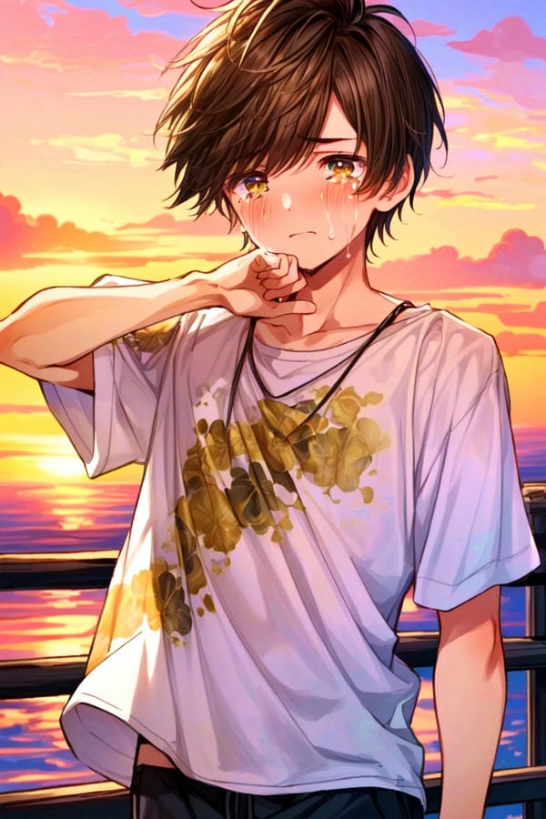 ảnh anime nam buồn 13