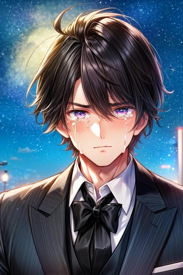 ảnh anime nam buồn 14