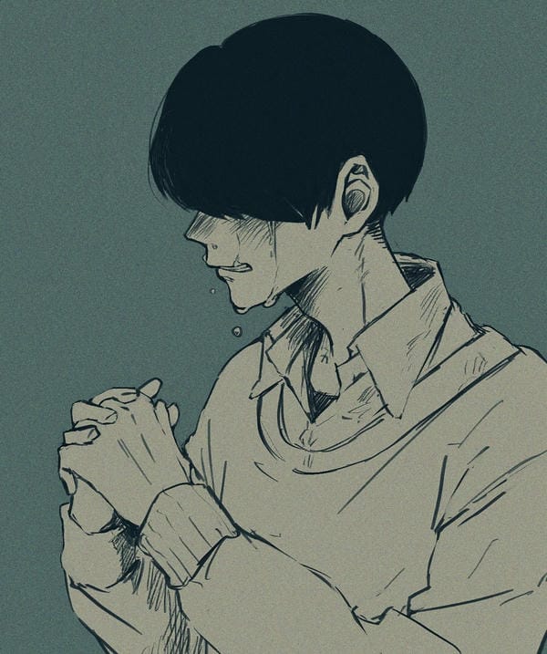 ảnh anime nam buồn 16