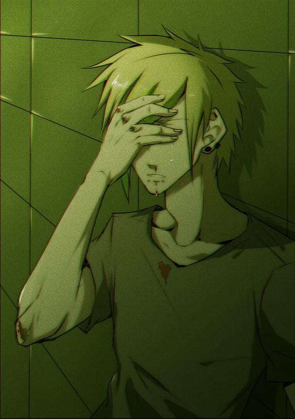 ảnh anime nam buồn 18