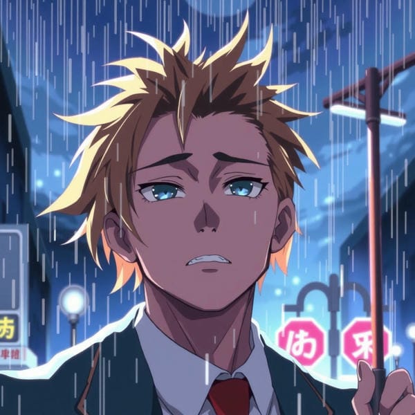 ảnh anime nam buồn 22