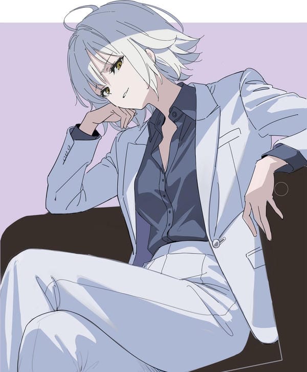 ảnh anime nam tóc trắng 1