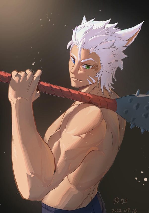 ảnh anime nam tóc trắng 13