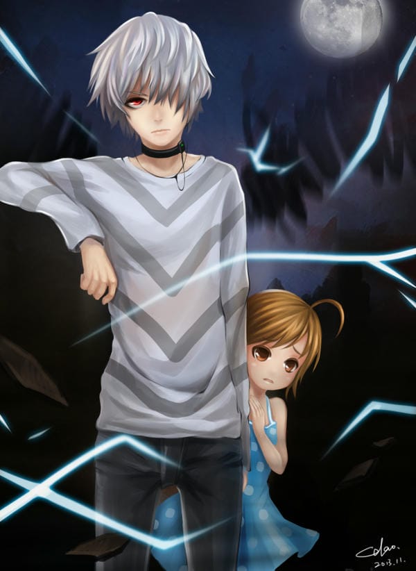 ảnh anime nam tóc trắng 20