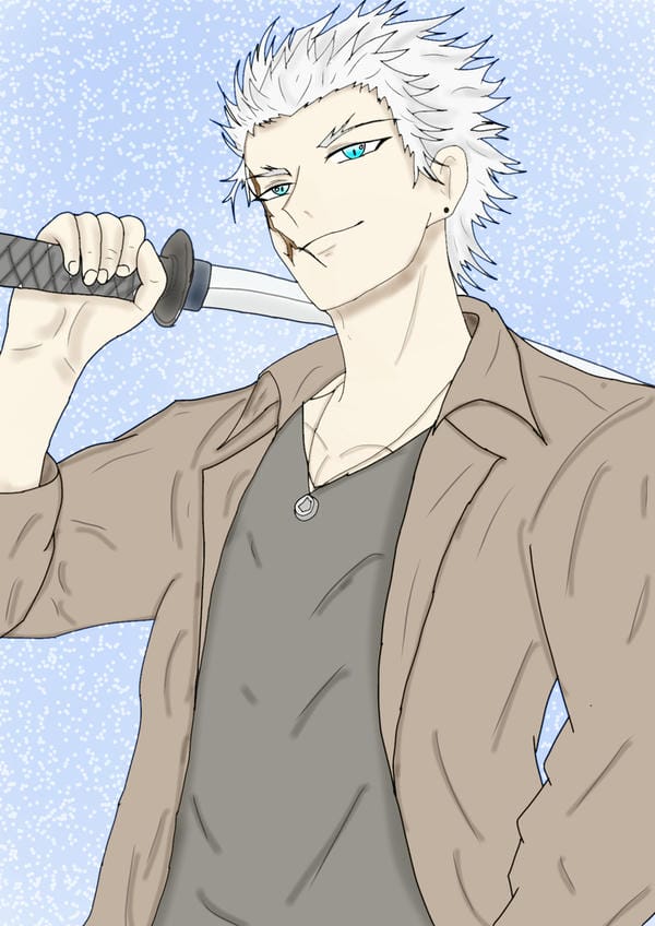 ảnh anime nam tóc trắng 21