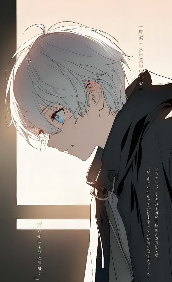 ảnh anime nam tóc trắng 5