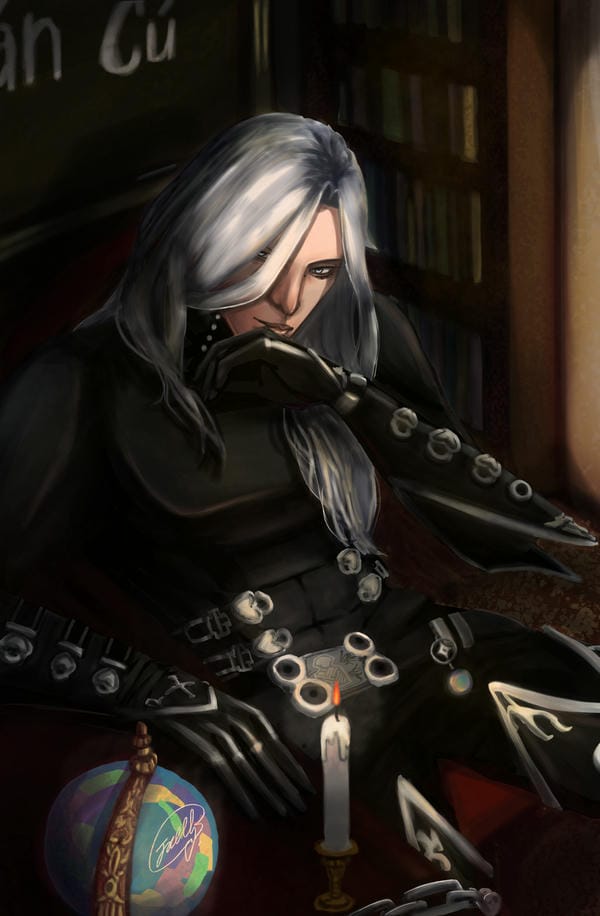 ảnh anime nam tóc trắng 6