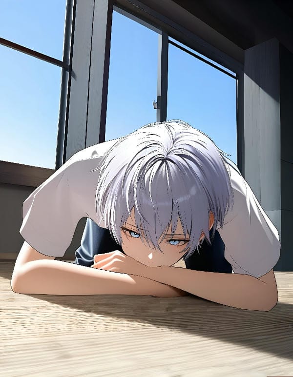 ảnh anime nam tóc trắng 7