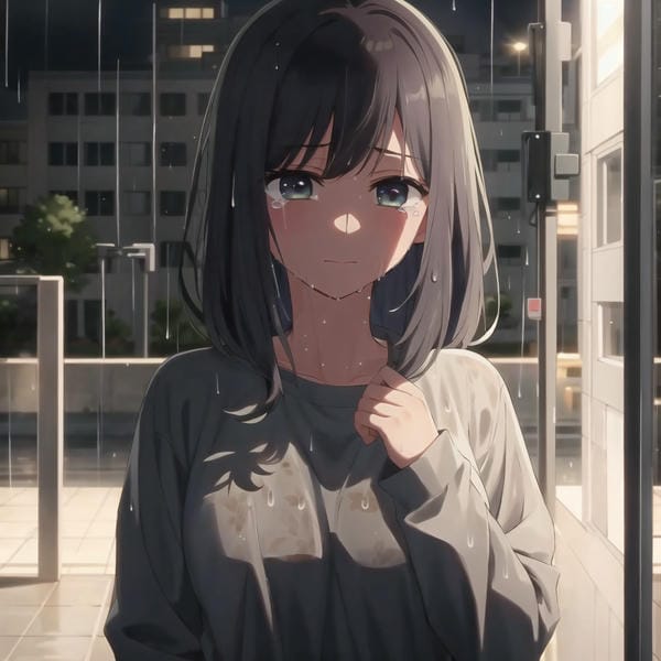 ảnh anime nữ buồn 14