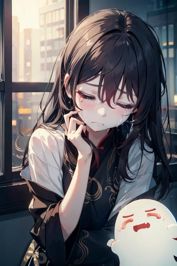 ảnh anime nữ buồn 22